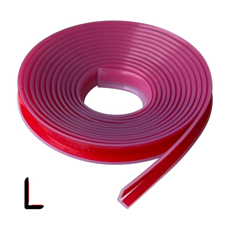 Protalwell Rubber Edge Trim  Self Adhesive L Shaped Edge Trim  Small Size Peel and Stick Edge Trim for Tile  Wall and Furniture Edges  Clear Color  10Ft - Image 1